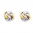 Love Knot Earrings 14K Two-Tone Gold