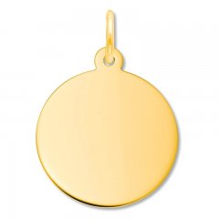 Round Disc Charm 14K Yellow Gold