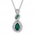 Lab-Created Emerald Necklace Sterling Silver