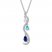 Lab-Created Sapphire/Blue Topaz Necklace Sterling Silver