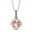 Le Vian Morganite Necklace 1/10 ct tw Diamonds 14K Vanilla Gold 18"