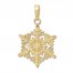 Snowflake Charm 14K Yellow Gold