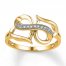 Heart/Infinity Ring Diamond Accents 10K Yellow Gold