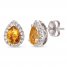 Le Vian Citrine & Diamond Earrings 1/4 ct tw 14K Vanilla Gold