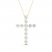 Lab-Created Diamonds by KAY Cross Necklace 1/2 ct tw Round-Cut 14K Yellow Gold 18"