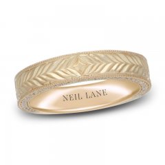 Neil Lane Gender Neutral Diamond Band 1/4 ct tw Round-Cut 14K Yellow Gold