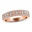 Adrianna Papell Diamond Anniversary Ring 1/3 ct tw Round-cut 14K Rose Gold