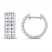 Diamond Hoop Earrings 1 ct tw Round-cut 10K White Gold