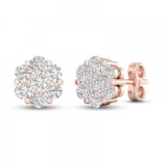 Diamond Fashion Earrings 1/5 ct tw Round-cut 10K Rose Gold