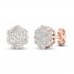 Diamond Fashion Earrings 1/5 ct tw Round-cut 10K Rose Gold