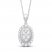 Neil Lane Diamond Necklace 3/8 ct tw Round-cut 14K White Gold 19"