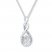 Diamond Necklace 1/20 ct tw Round-cut Sterling Silver