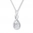 Diamond Necklace 1/20 ct tw Round-cut Sterling Silver