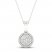 Multi-Diamond Necklace 1/4 ct tw Round-Cut 10K White Gold 18"