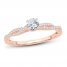 Diamond Engagement Ring 1/2 ct tw Round-cut 14K Rose Gold