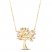 Family Tree Necklace 10K Tri-Tone Gold 17"