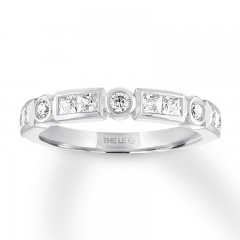 Leo Diamond Anniversary Band 3/4 ct tw 14K White Gold