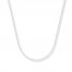 Cable Chain Necklace 14K White Gold 20" Length