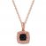 Black/White Diamond Necklace 3/8 ct tw Round-cut 10K Rose Gold