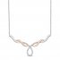 Hallmark Diamonds Necklace 1/5 ct tw 10K Rose Gold/Sterling Silver 18"