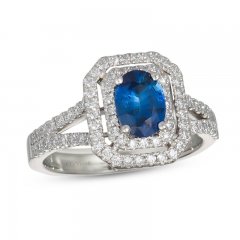 Le Vian Couture Sapphire Ring 5/8 ct tw Diamonds Platinum