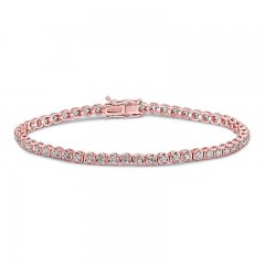 Diamond Bracelet 1/4 ct tw 10K Rose Gold 7"