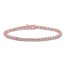 Diamond Bracelet 1/4 ct tw 10K Rose Gold 7"