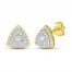 Diamond Earrings 1/2 ct tw Round-cut 10K Yellow Gold