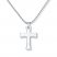 Men's Cross Necklace Stainless Steel 24" Length