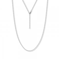 16" Adjustable Rope Chain 14K White Gold Appx. 1.55mm