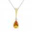 Citrine & Diamond Necklace Sterling Silver/10K Yellow Gold 18"