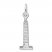 Washington Monument Charm Sterling Silver