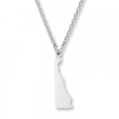 Delaware State Necklace Sterling Silver