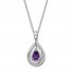 Convertible Amethyst Necklace Sterling Silver