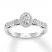 Diamond Engagement Ring 1 ct tw Oval/Round 14K White Gold