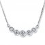 Diamond Necklace 1/4 ct tw Round-cut 10K White Gold