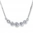 Diamond Necklace 1/4 ct tw Round-cut 10K White Gold