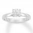 Certified Diamond Solitaire 3/4 Carat Round-cut 14K White Gold