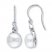 Cultured Pearl Earrings 1/20 ct tw Diamonds Sterling Silver