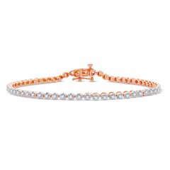 Diamond Fashion Bracelet 1 ct tw 10K Rose Gold 7.5"