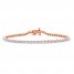 Diamond Fashion Bracelet 1 ct tw 10K Rose Gold 7.5"