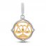 True Definition Libra Zodiac Charm Sterling Silver/10K Yellow Gold