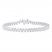 Diamond Marquise Link Bracelet 1/2 ct tw Round-cut Sterling Silver 7.25"