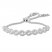 Diamond Tassel Bolo Bracelet 1/4 ct tw Round Sterling Silver