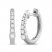 Diamond Hoop Earrings 1/5 ct tw 10K White Gold