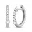 Diamond Hoop Earrings 1/5 ct tw 10K White Gold