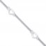 Heart Anklet Sterling Silver 10" Length