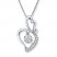 Heart Necklace 1/5 ct tw Diamonds 10K White Gold