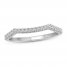 Diamond Wedding Band 1/8 ct tw Round-cut 10K White Gold