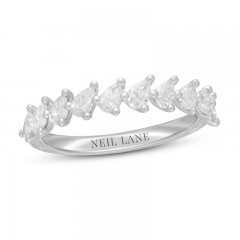 Neil Lane Premier Diamond Anniversary Ring 3/4 ct tw Pear-Shaped 14K White Gold